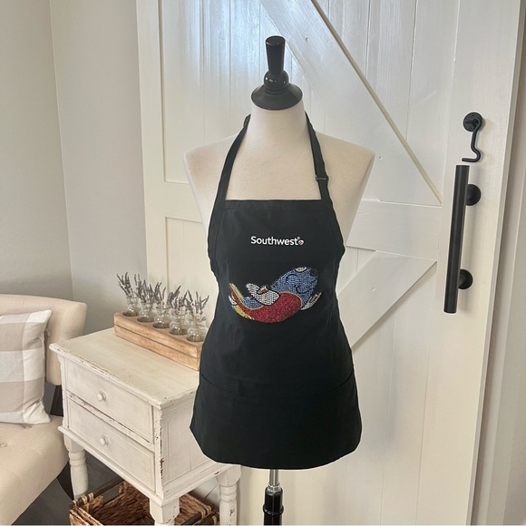 Southwest Airlines Accessories - Southwest Airlines Black Service Apron Bling Sequins Airplane
